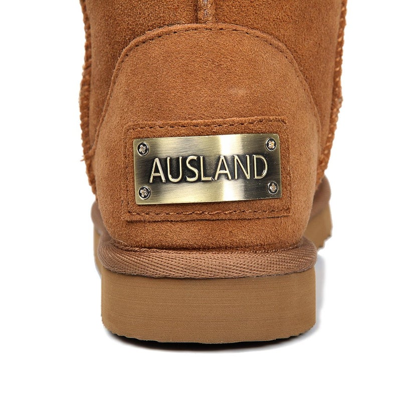 AUSLAND Genuine Suede Women's Boots Winter Short Boot Snow Boots for women Waterproof 10.5US Chestnut 5125 41EU - Image 4