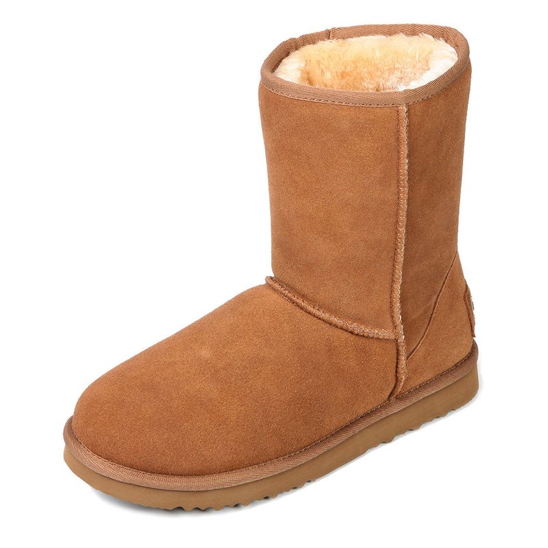 AUSLAND Genuine Suede Women's Boots Winter Short Boot Snow Boots for women Waterproof 10.5US Chestnut 5125 41EU - Image 1