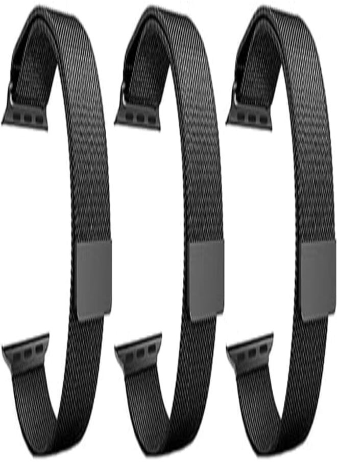 Generic - Strap Watch magnetic 3 pieces For Apple Watch size 42/44 black - Image 1