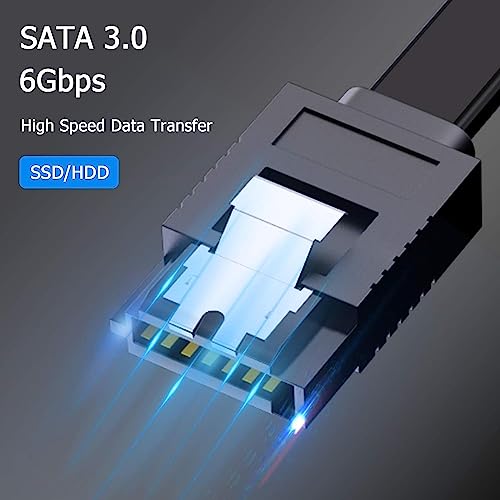 Etzin Sata Cable Iii 6Gbps Straight Hdd Sdd Data Cable With Locking Latch 16 Inch Compatible For Sata Hdd, Ssd, Cd Driver, Cd Writer (Pack-Of-2)-(Epl-255Tc-01) Epl-255Tc, Black - Image 4