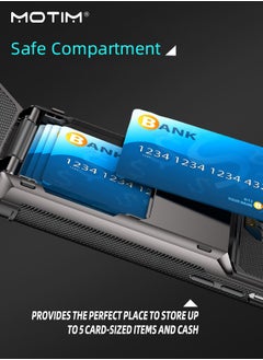 Motim Wallet Case for iPhone 14 Pro with Credit Card Holder, Airbag Protective Heavy Duty Phone Protective Case, Shockproof Cover with Hidden Card Slot  - Image 4