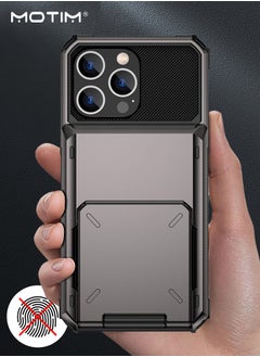 Motim Wallet Case for iPhone 14 Pro with Credit Card Holder, Airbag Protective Heavy Duty Phone Protective Case, Shockproof Cover with Hidden Card Slot  - Image 2
