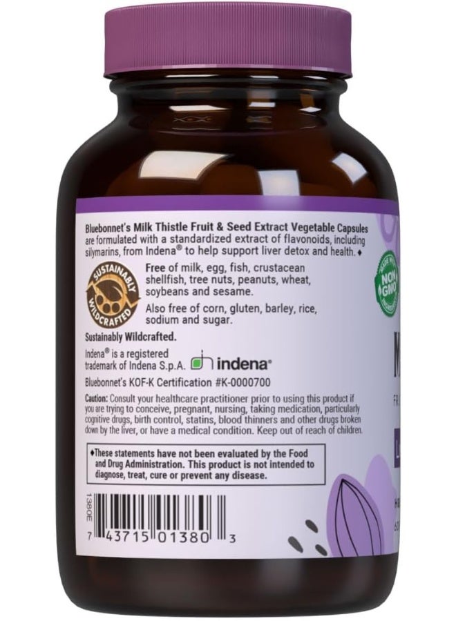 Blue Bonnet Standardized Milk Thistle Fruit and Seed Extract Vegetable Capsules, 60 count - Image 3