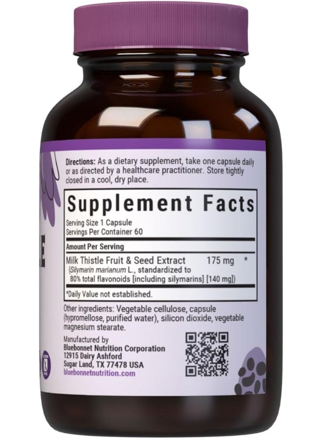 Blue Bonnet Standardized Milk Thistle Fruit and Seed Extract Vegetable Capsules, 60 count - Image 2