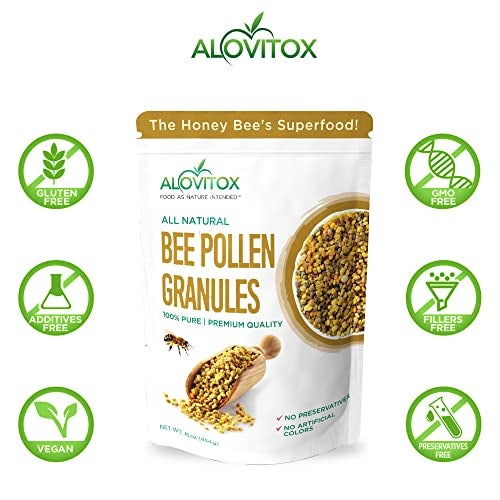 Alovitox Bee Pollen Granules 16 Oz | 100% Pure, Fresh Raw Bee Pollen | Superfood Packed Bee Pollen with Antioxidant, Protein, Vitamins & More | Nutritional Yeast & Gluten Free - Image 3