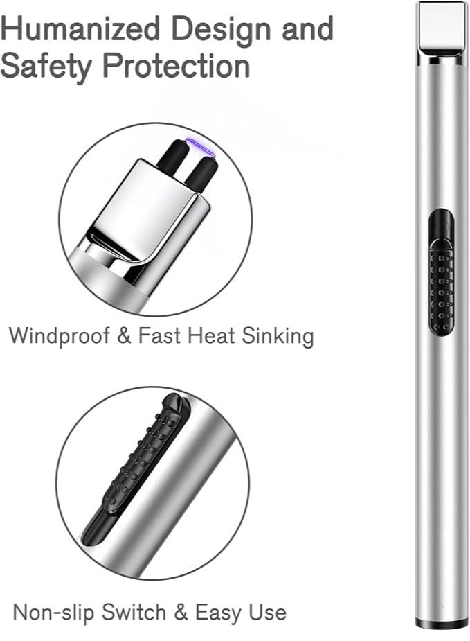 LENND Candle Lighter, Electric Arc Lighter with Safe Protector Button, USB Rechargeable Lighter  - Image 5