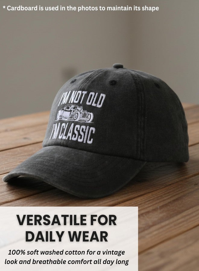 InnoBeta Car Guy Gifts Cap for Men - Adjustable Washed Cotton Embroidered Hat - Gift for Car Lovers, Enthusiast - Classic Dark Grey - Image 3