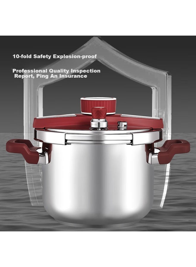 Tianxi 6l Household 304 Stainless Steel Pressure Cooker With Red Button -proof High Pressure Cooker 22cm Gas Stove Quick Cooking Single-handed Opening And Closing - Image 5