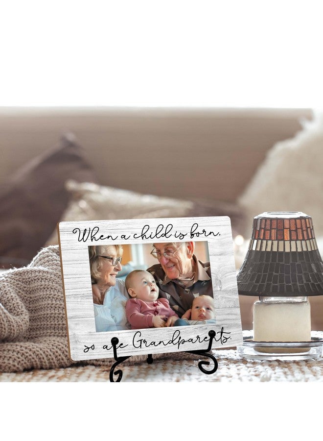 SSQBZU First Time Grandparents Gifts, ‘When A Child Is Born, So Are Grandparents’, Grandkids 6x4 Picture Frame, Wall Mount & Table Top, grandparents picture frame with baby.(019) - Image 2
