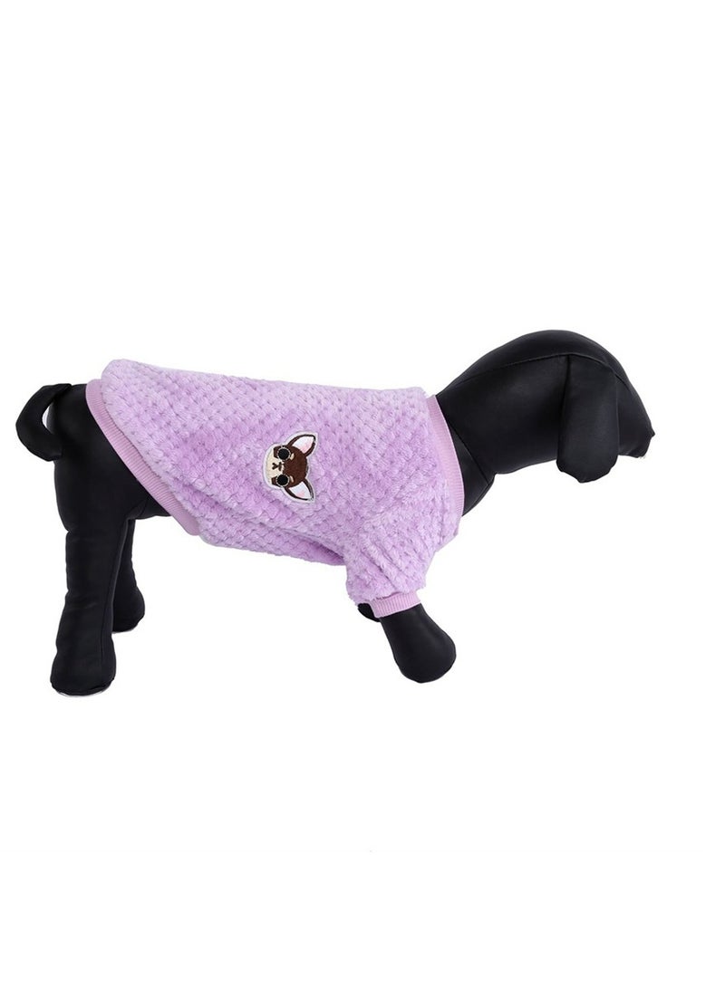 Loquat Squality Fall And Winter Dog Clothes Purple - Image 1