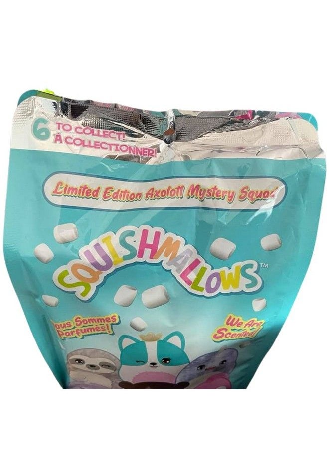 SQUISHMALLOW Kellytoy 2021 Limited Edition Scented Axolotl Mystery Squad Bag 8” Plush  - Image 3