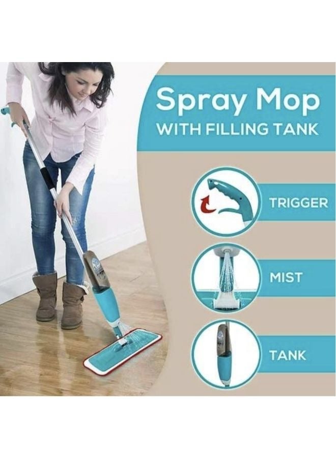Multifunctional Hygienic Spray Mop Microfiber Floor Cleaning with Built-in Water Spray Mechanism Removable Washable Cleaning Pad - Image 4