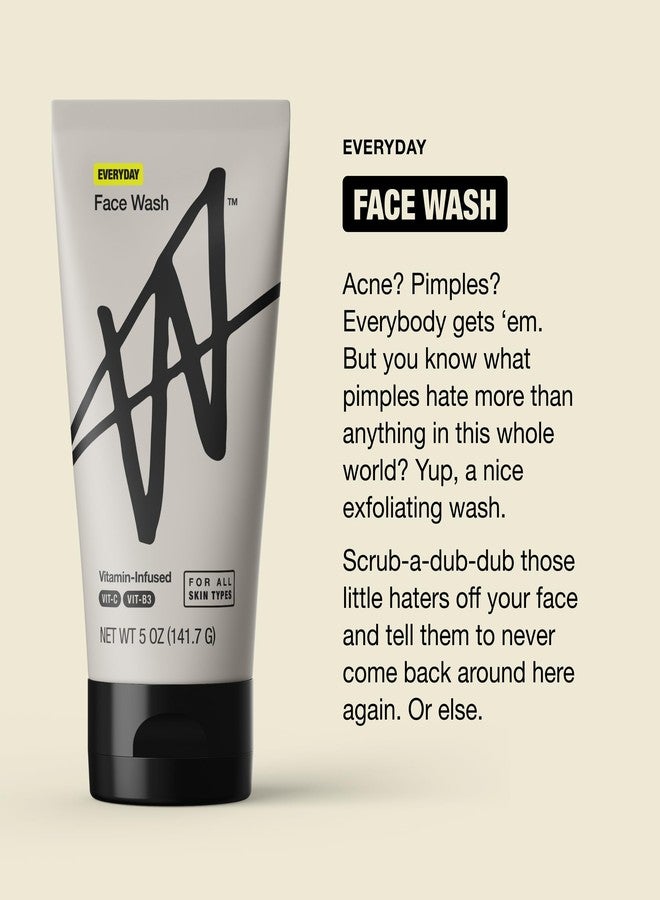 W By Jake Paul Everyday Mens Face Wash, Exfoliating, Face Cleanser for Men, For All Skin Care Needs, Unscented, 5 fl oz - Image 4