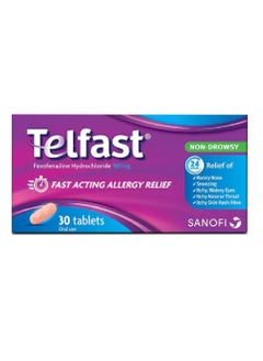 sanofi Fast Acting Allergy Relief 180Mg 30 Tablets 