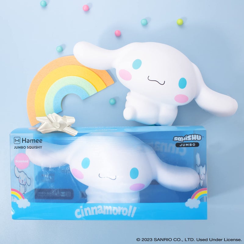 Hamee Sanrio Hello Kitty and Friends Cinnamoroll Jumbo Squishy Toy Slow Rising Cute SquiSHU Sweet Cotton Candy Scented Birthday Gift Bags, Party Favors, Gift Basket Filler, Stress Relief - Image 3
