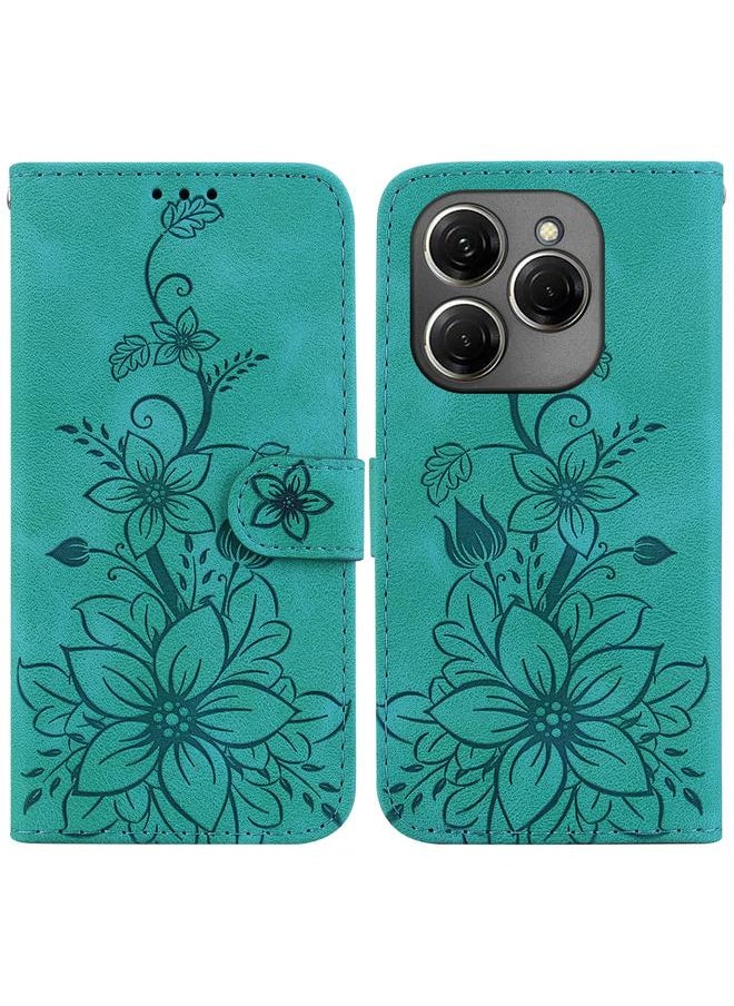 erorex Case For Tecno Spark 20 Lily Embossed Leather Phone Case  - Image 1
