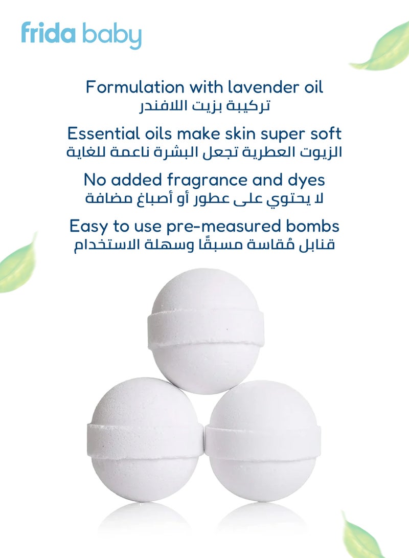 fridababy Sleep Frida Vapor Bath Bombs - Lavender, Calming And Soothing For Kids, Natural Essential Oils, Bedtime Relaxation, 3-Pack, 2+ Years - Image 3