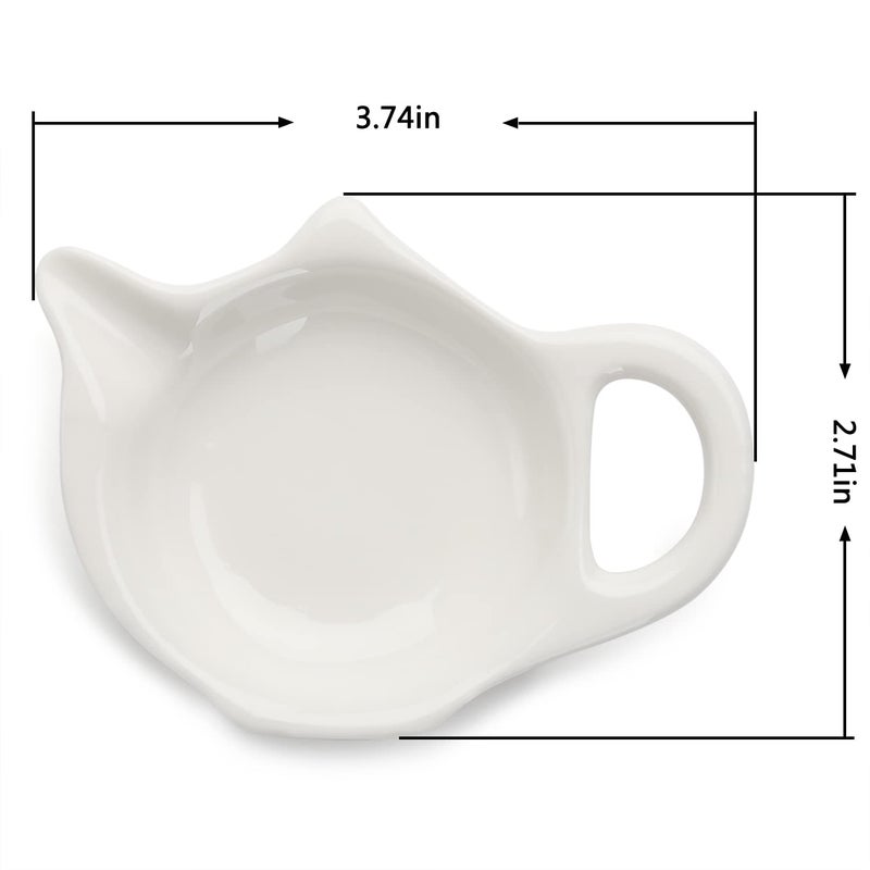 MOSYONE Tea Bag Holder For Used Tea Bag Teapot Shaped Tea Bag Coasters - Keep Your Tea Time Tidy And Organized With Tea Bag Saucers Set Of 12 - Image 3