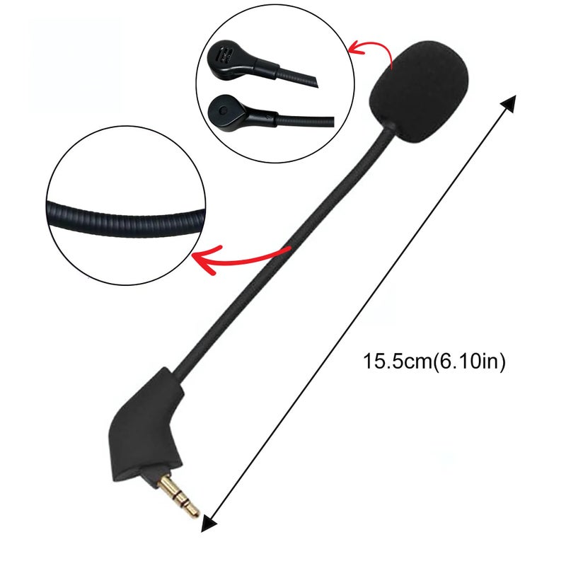 TUANRIVER Hyperx Cloud 2 Mic Replacement, (Old Version Before 2021), Cloud X, Cloud II, Cloud Core, Cloud Pro Silver â€“ Noise Cancelling Boom Microphone Compatible with Gaming Consoles, PC, 3.5mm Jack - Image 3