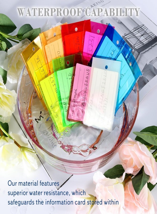 Sodsay 10 Pack Luggage Tags for Suitcases, PVC Travel Bag ID Label Tags, Airplane Travel Essentials for Flying, Luggage Accessories by Sodsay - Image 3