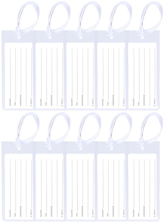 Sodsay 10 Pack Luggage Tags for Suitcases, PVC Travel Bag ID Label Tags, Airplane Travel Essentials for Flying, Luggage Accessories by Sodsay - Image 1