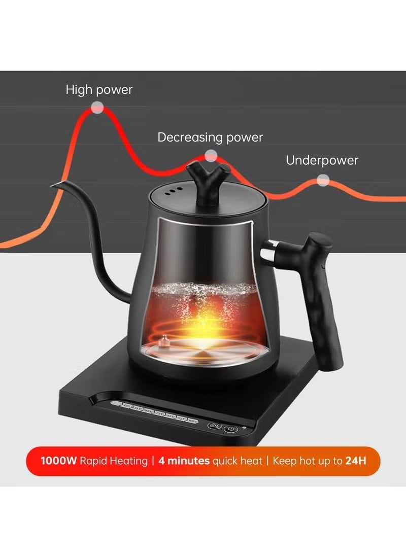 Gooseneck Electric  Kettle Pour Over Kettle Constant Temperature Coffee Kettle 1L 1000W Temperature Adjustment with Digital  Automatic Insulation 304 Stainless Steeltainless Steel - pzsku/Z817FB754A6371A6D9F6EZ/45/_/1740105151/d0f86591-a711-4425-8076-c3353e1b4f6d