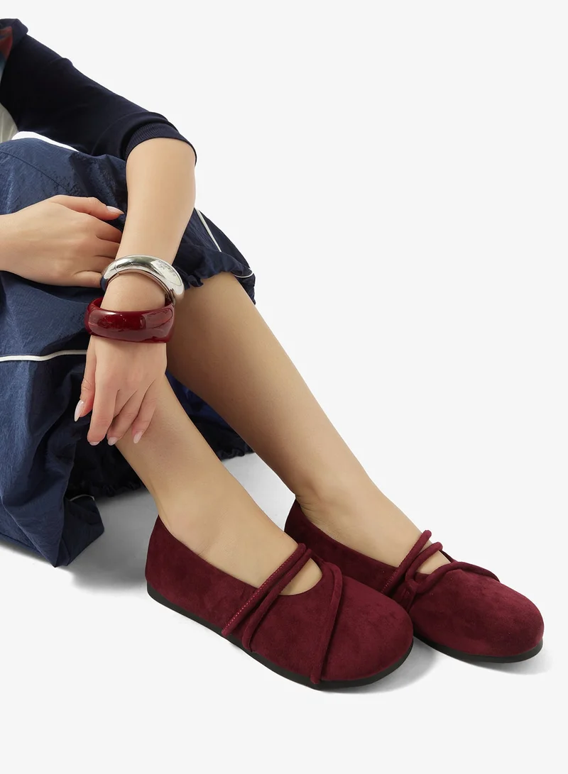 Ginger Suede Mary Janes