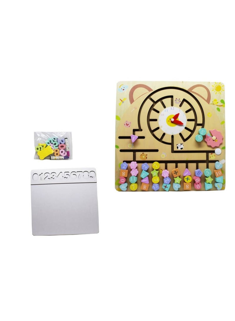 متاهة عمليات حسابية وساعة