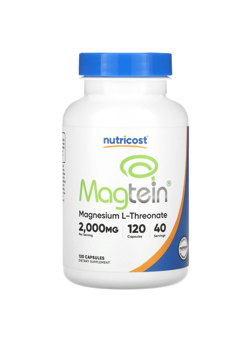 Nutricost Magtein®, Magnesium L-Threonate, 120 Capsules (666 mg per Capsule)