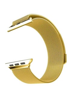 Milanese Mesh Stainless Steel Band for Apple Watch Series 5/6/7 42/44/45mm Gold