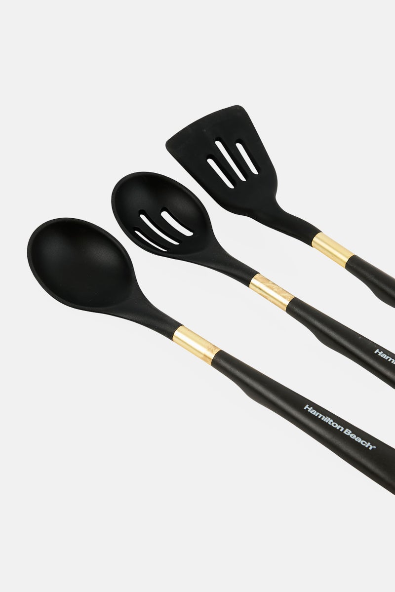 Hamilton Beach 3 Piece Nylon Kitchen Utensils Set, Black - Image 3