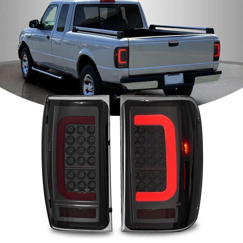 SINYATO INDUST SINYATO Smoked LED Tail Lights Fits 20012011 Ford Ranger And Cab Models DOTCompliant HighVisibility LED DesignDirect Halogen ReplacementNot For STX trim or nonRanger vehicles - Image 2