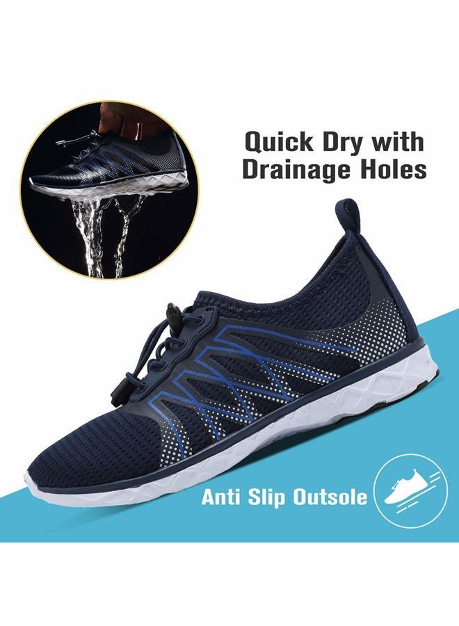 CIOR Boys & Girls Water Shoes Quick Drying Sports Aqua Athletic Sneakers Lightweight Sport Shoes(Toddler/Little Kid/Big Kid) U1ELJSX005-Navy-36 - Image 3