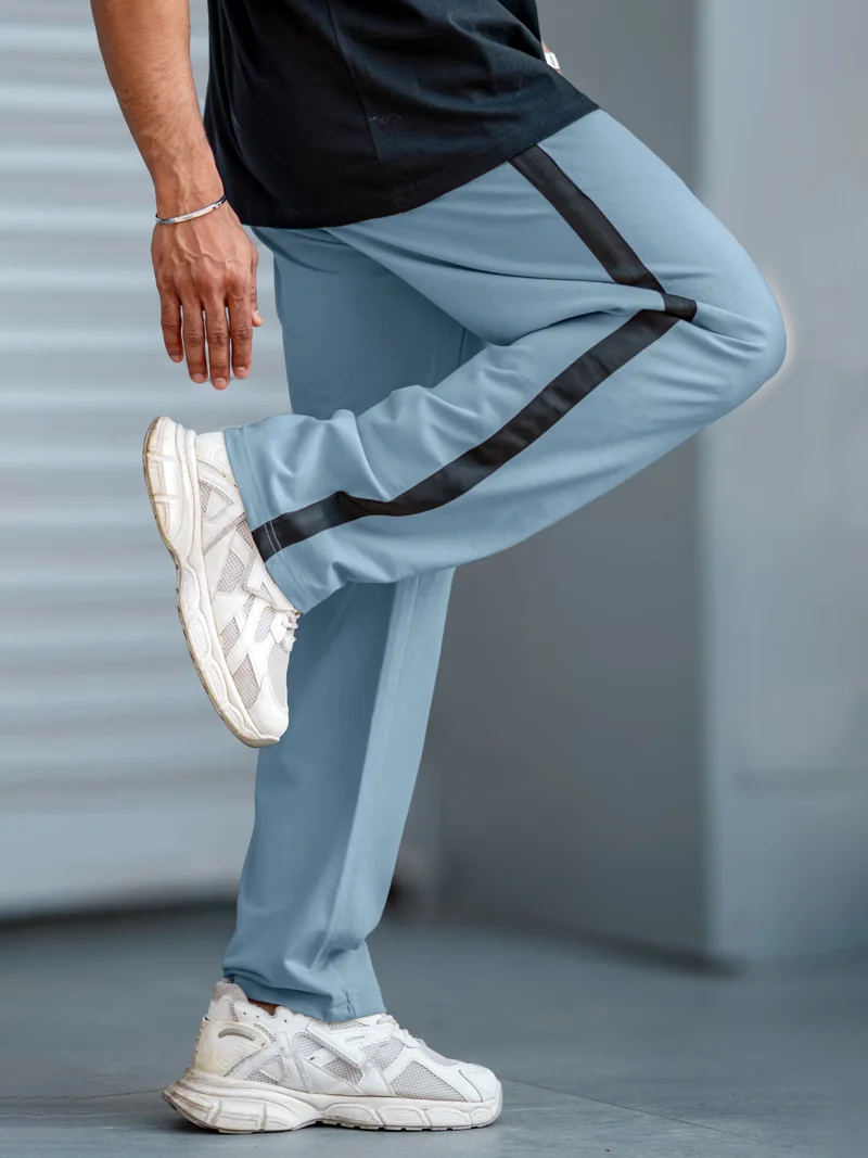 Maniac  Maniac Mens ColorBlock Light Grey, Black Loopknit Trackpant for Men | Best Price UAE