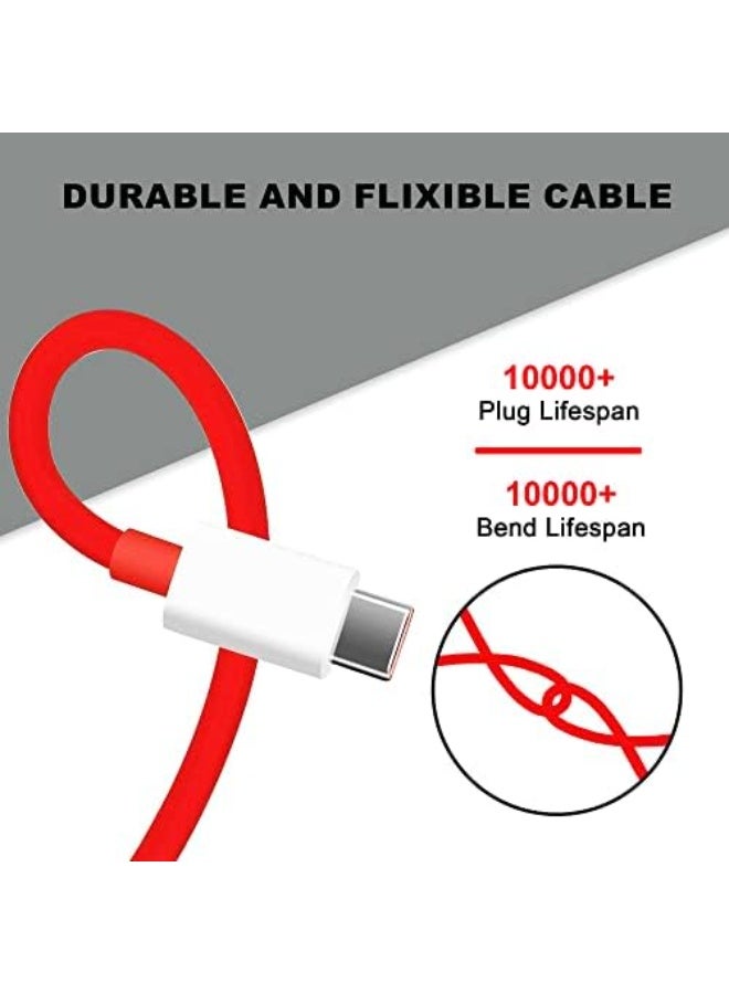 ليناكز الأصلي كابل USB من النوع C فائق السرعة بقدرة 65 واط أصلي، متوافق مع شواحن OnePlus 9 و9 Pro و8 و8 Pro و7 Pro و7T و7T Pro و7 و6T و6 و5T و5 و3T و3 وNord N10 5G - الكابل فقط - Image 3