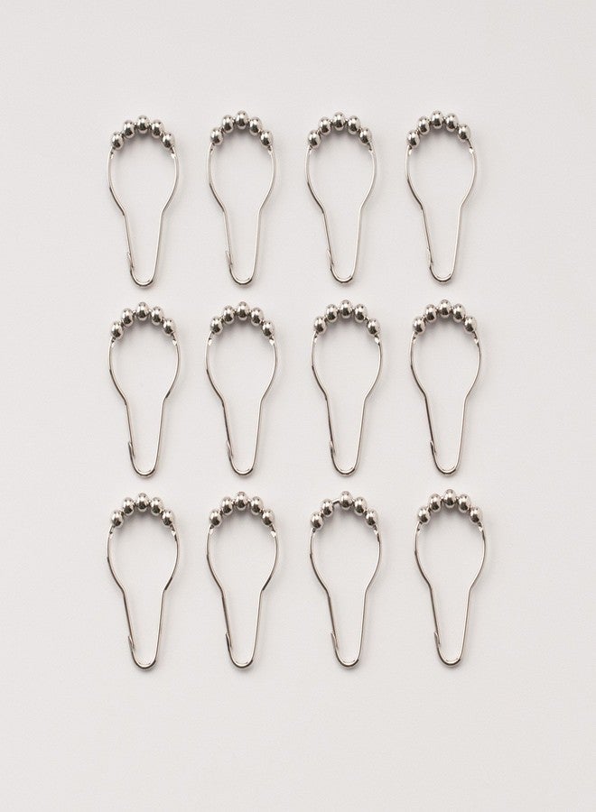 LIHAO 12 Piece Set Rustproof Stainless Steel Shower Curtain Rings Hooks for Bathroom Shower Rod - Image 2