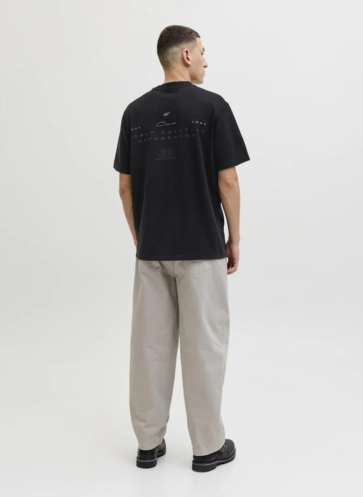JACK & JONES Printed Crew Neck T-Shirt