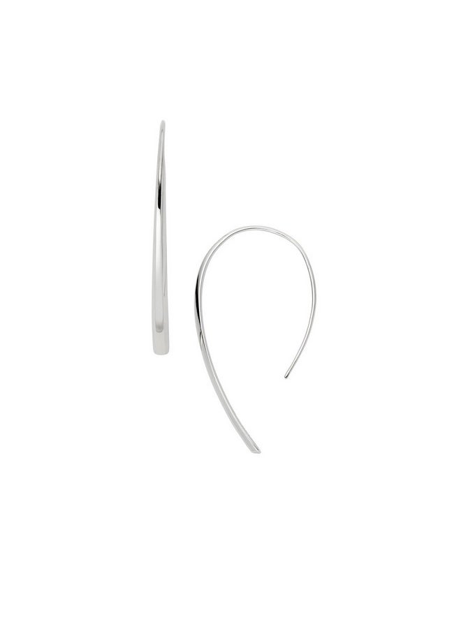 FOSSIL Bevel Hoop Stainless Steel Jf01702040 One Size Concha Glass  - Image 2