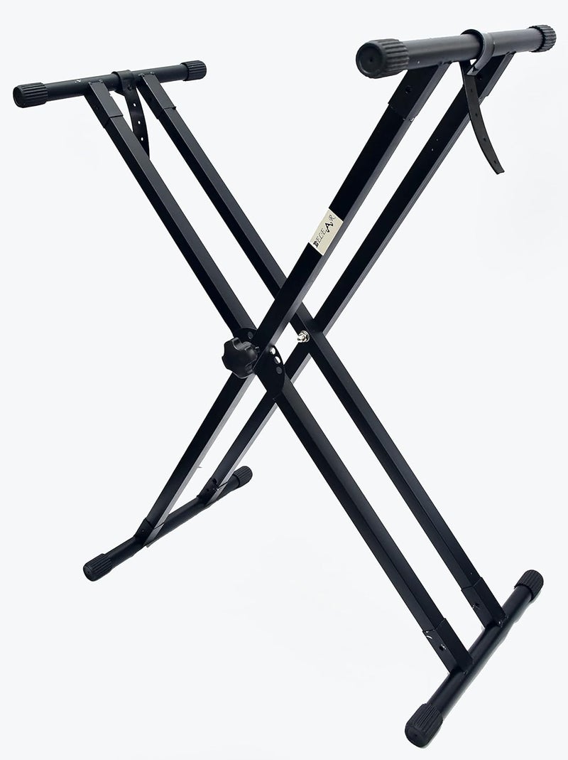 Belear A-9 Black Double Rod With Six Angle Adjustment Double Braced Keyboard Stand - Image 2
