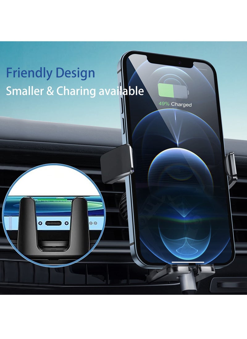 SYOSI - Phone Mount for Car Vent, Upgraded Hook Clip, Cell Phone Holder Car Hands Free Cradle in Vehicle Car Phone Holder Compatible with iPhone 14/13/12 All Phones, Universal Cell Phone Automobile Cradles - Image 1