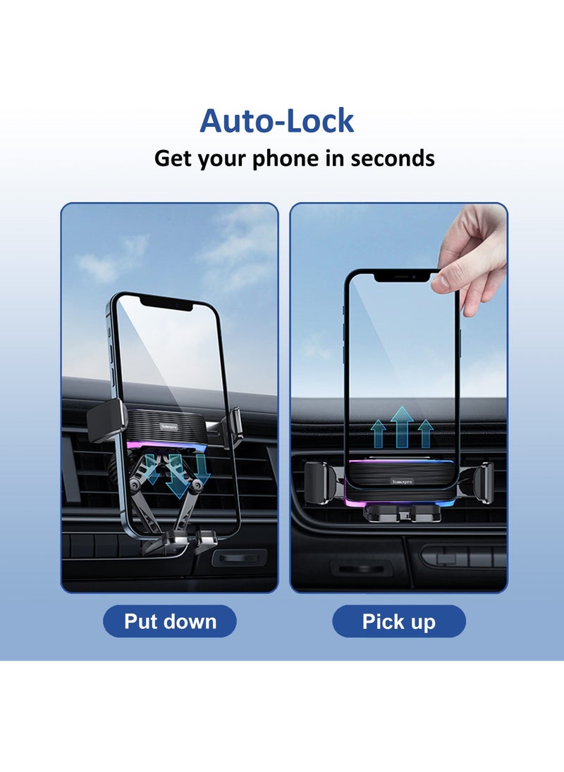 SYOSI - Phone Mount for Car Vent, Upgraded Hook Clip, Cell Phone Holder Car Hands Free Cradle in Vehicle Car Phone Holder Compatible with iPhone 14/13/12 All Phones, Universal Cell Phone Automobile Cradles - Image 1