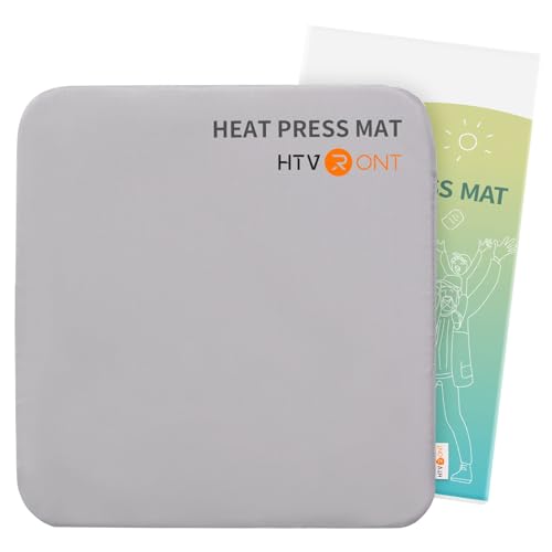 HTVRONT Heat Press Mat Compatible with Cricut Cutting Machine, Heat Press Pad 15"x15" for Craft Vinyl Ironing Insulation Transfer, Double Sides Applicable Heat Mat for Heat Press Machines - Image 1