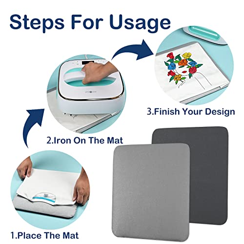 HTVRONT Heat Press Mat Compatible with Cricut Cutting Machine, Heat Press Pad 15"x15" for Craft Vinyl Ironing Insulation Transfer, Double Sides Applicable Heat Mat for Heat Press Machines - Image 5