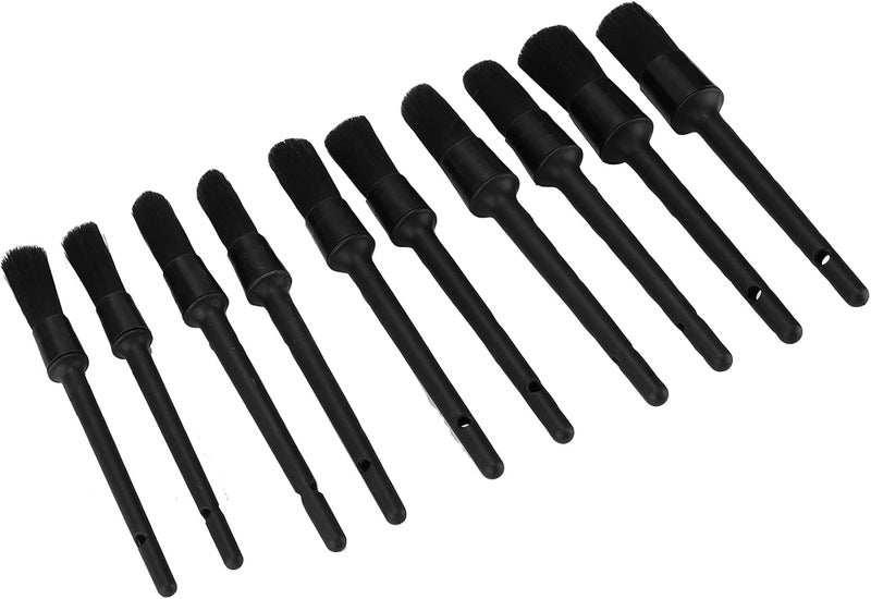 Car Cleaning Brushes Kit, 10pcs Detailing Dusting Brushes with Plastic Handles, Various Lengths for Interior Exterior Wheels Air Vent - Soft Durable, Non - Scratch Desig - Image 5