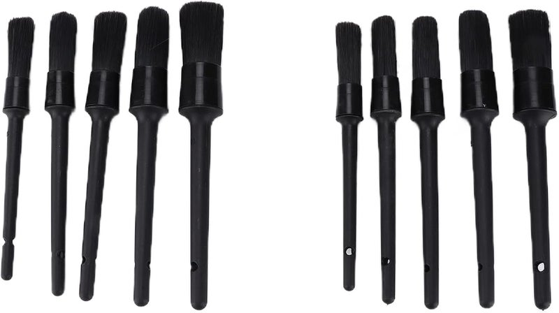 Car Cleaning Brushes Kit, 10pcs Detailing Dusting Brushes with Plastic Handles, Various Lengths for Interior Exterior Wheels Air Vent - Soft Durable, Non - Scratch Desig - Image 4