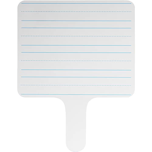 Flipside Products Rectangular Lined Dry Erase Answer Paddles, Double-Sided, Auction, Handheld Whiteboard, Handle Response Board, Classroom Dry Erase, Writing Practice, Pack of 24 - Image 1