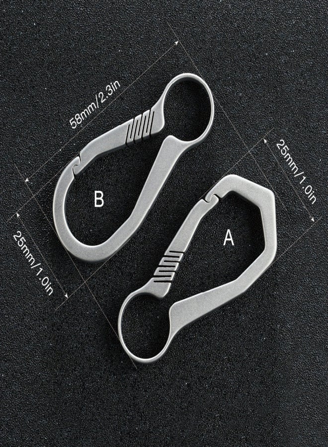 Outdoor Lightweight Titanium Key Chain Quick-release Key Ring Holder - Image 5