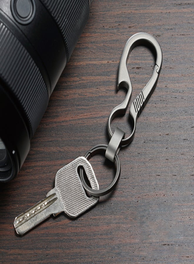Outdoor Lightweight Titanium Key Chain Quick-release Key Ring Holder - Image 4