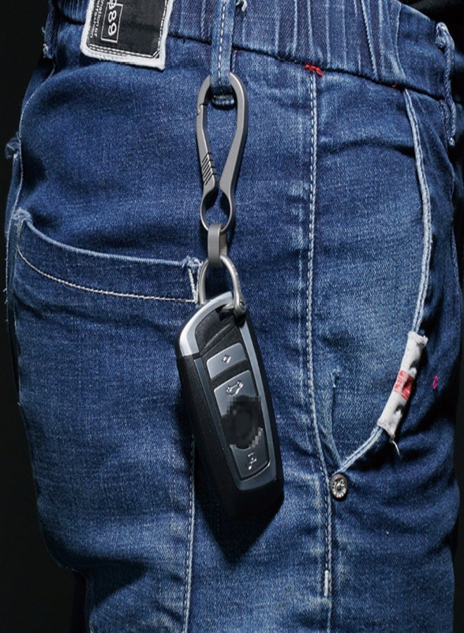 Outdoor Lightweight Titanium Key Chain Quick-release Key Ring Holder - Image 3