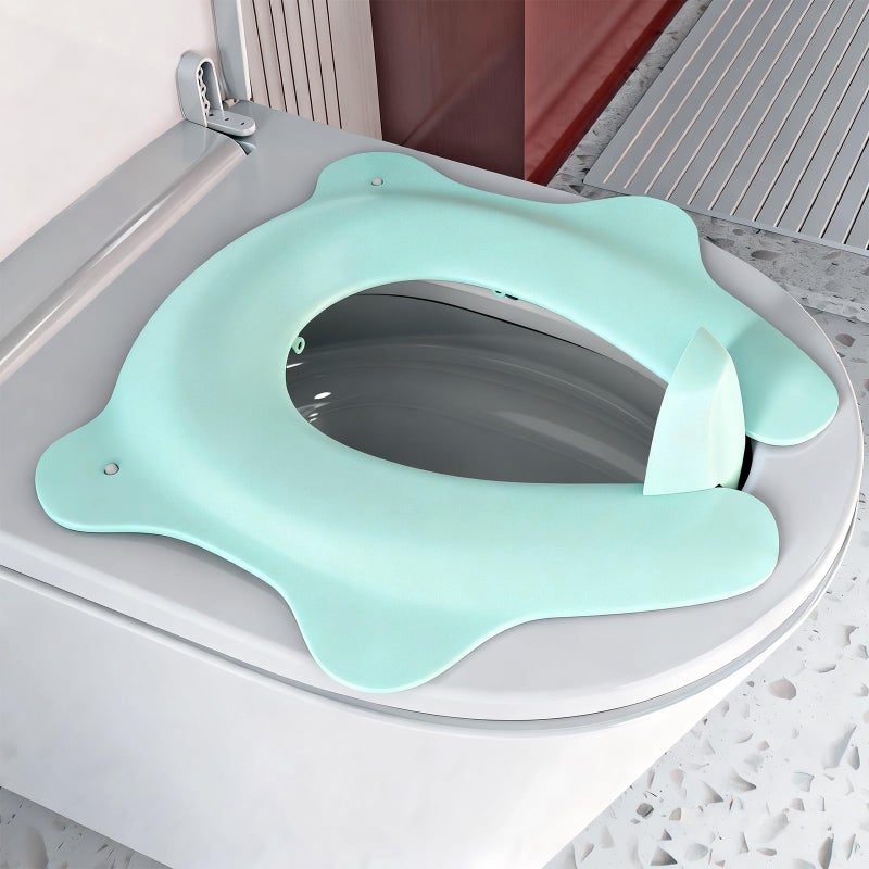 SKYROKU Foldable Travel Potty Seat for Toddler Portable Toilet Training Seat for Kids on The Go Fits Round Oval Toilets with NonSlip Base Travel Bag for Car Airplane Essentials Blue - Image 2